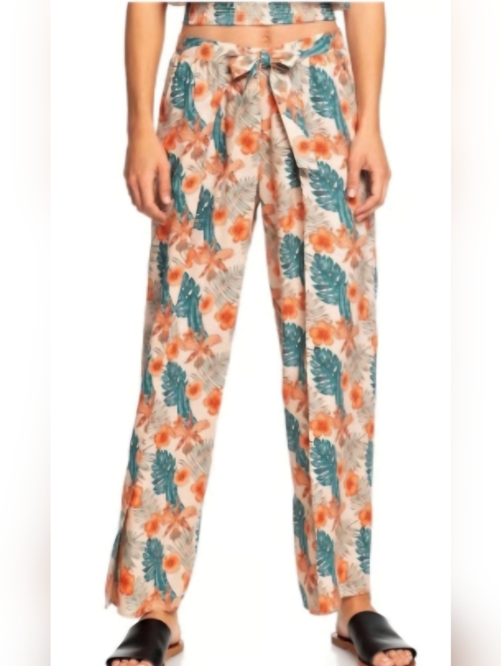 Roxy Olivia Tropical Print Beach Pants Size Small